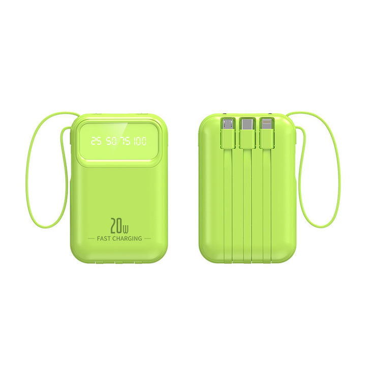 Compact power bank with integrated fast charging ports Bowlift
