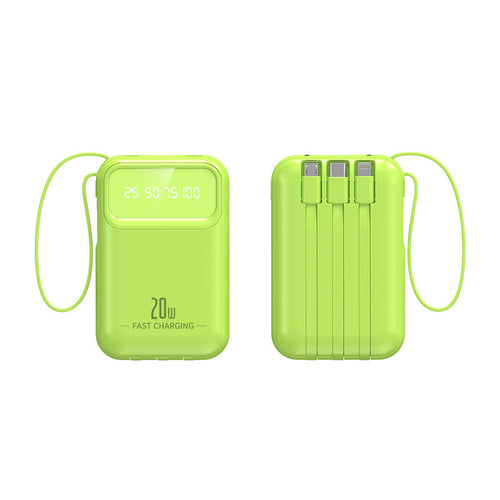 Compact power bank with integrated fast charging ports Bowlift