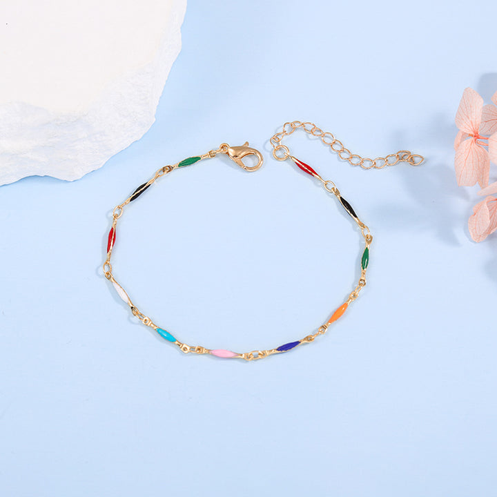 Elegant Adjustable Gemstone Chain Bracelet Bowlift