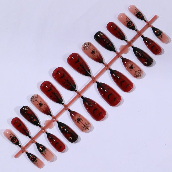 Gothic Halloween-Themed Stiletto Nail Art Extensions Bowlift 1789713505