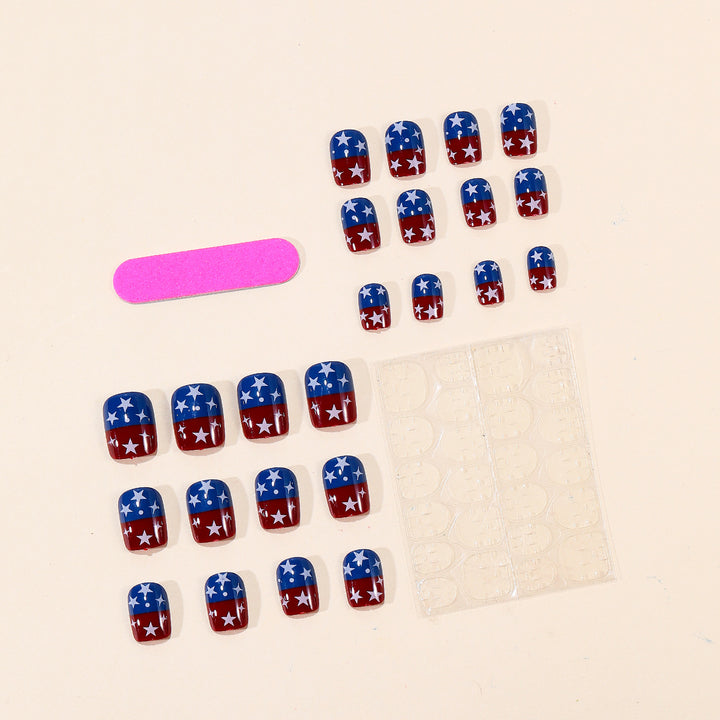 Patriotic Nail Art Design Bowlift