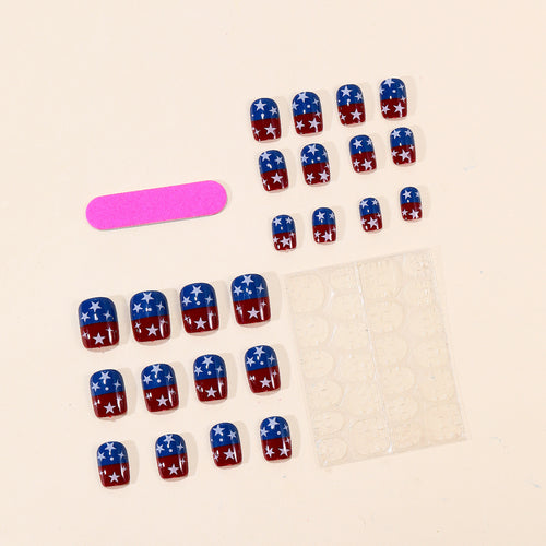 Patriotic Nail Art Design Bowlift