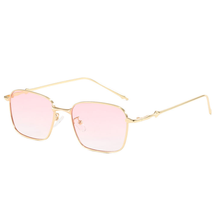Women elegant square sunglasses with high-quality metal frame Bowlift