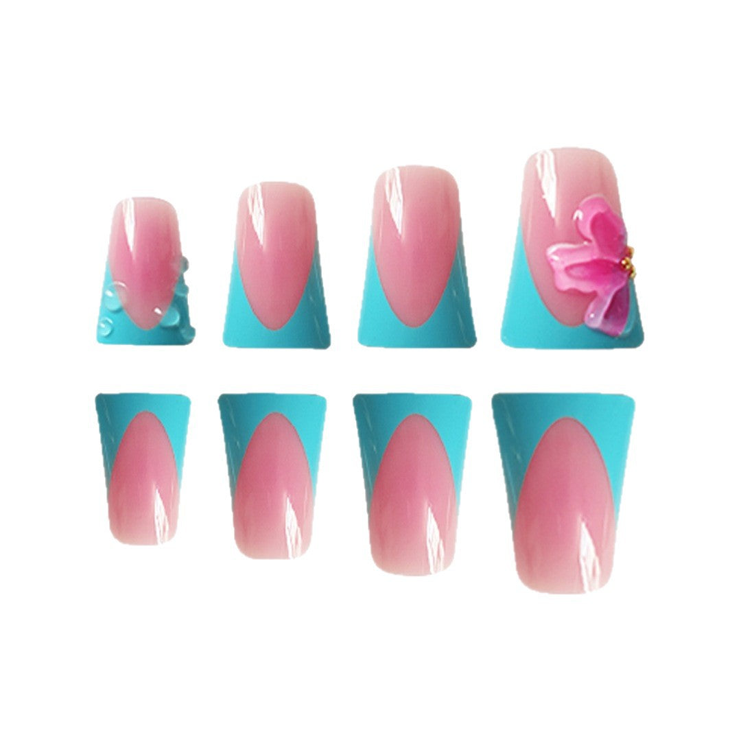 Artistic French Tip Nail Enhancements Bowlift