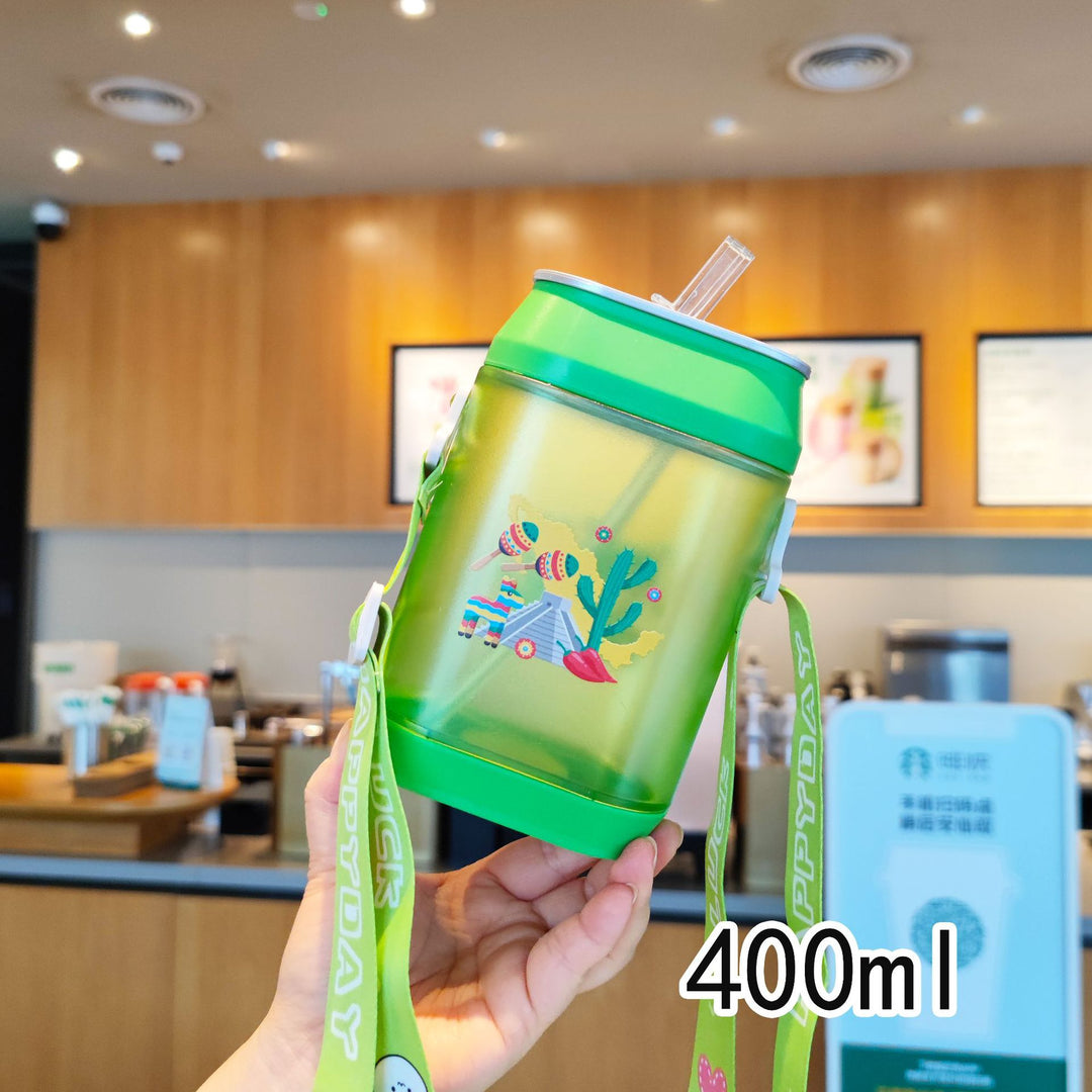 Women's creative drink box with integrated carrying strap Bowlift