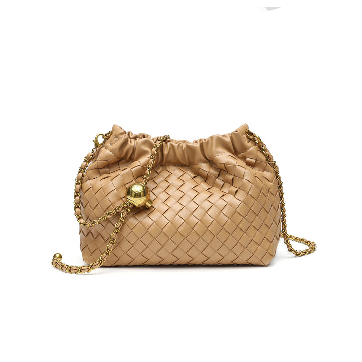 Woven Leather Evening Purse Bowlift