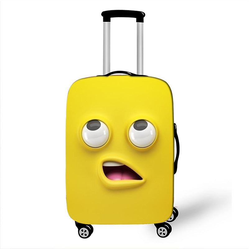 Unisex Hard-shell suitcase with funny cartoon face Bowlift