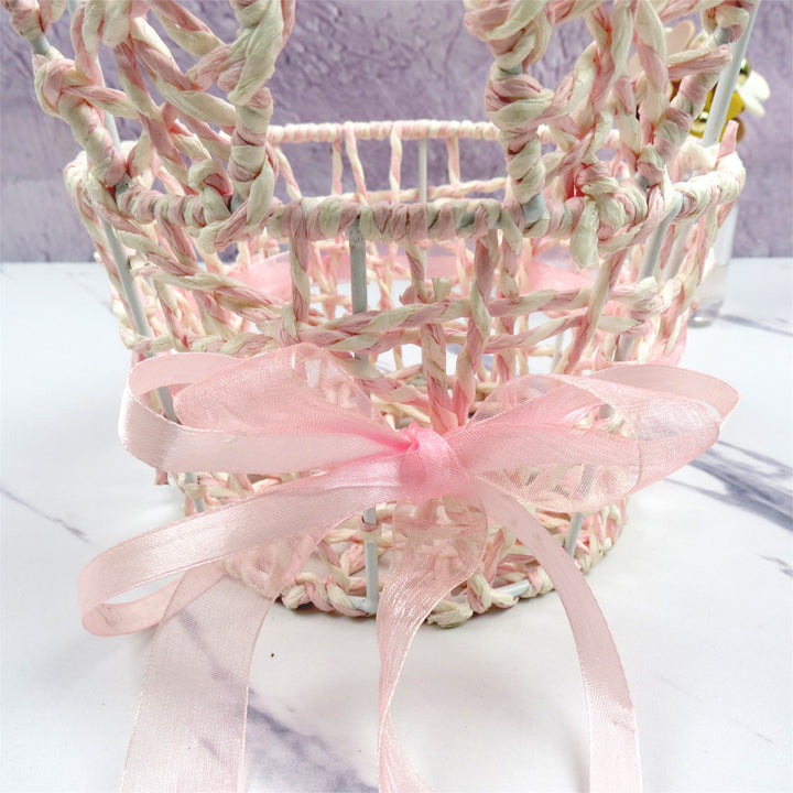 Women's Decorative Basket with Bow Accent Bowlift