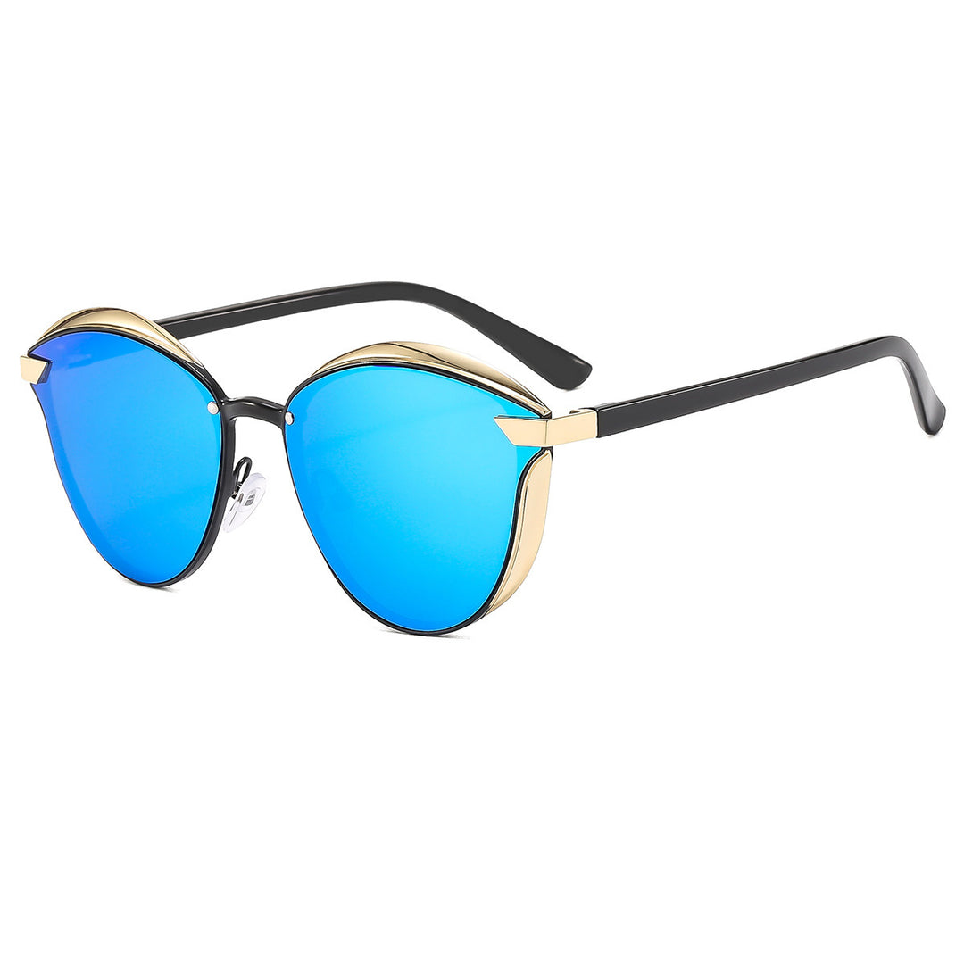 Women's designer sunglasses with elegant faceted design and high-quality UV protection Bowlift