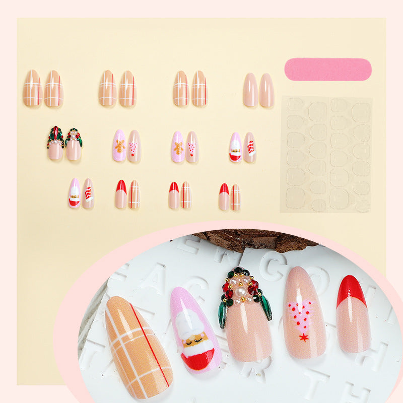 Creative Christmas Art Nail Set with Festive Motifs Bowlift