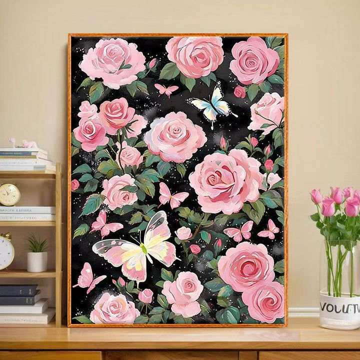 Floral Butterfly Canvas Art Print Bowlift
