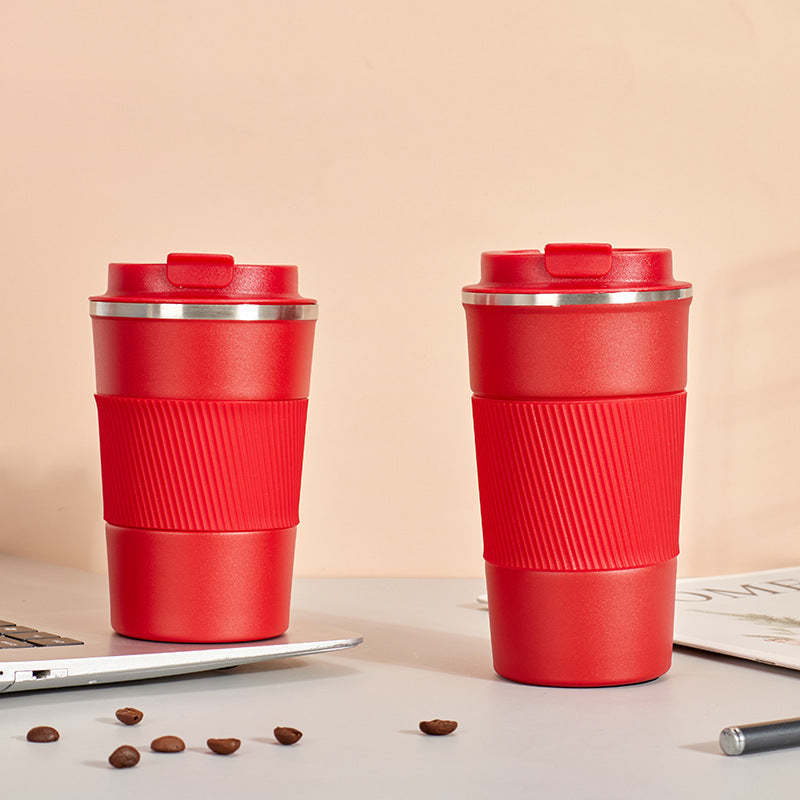Insulated Stainless Steel Travel Coffee Tumbler with Leakproof Lid and Carry Strap Bowlift