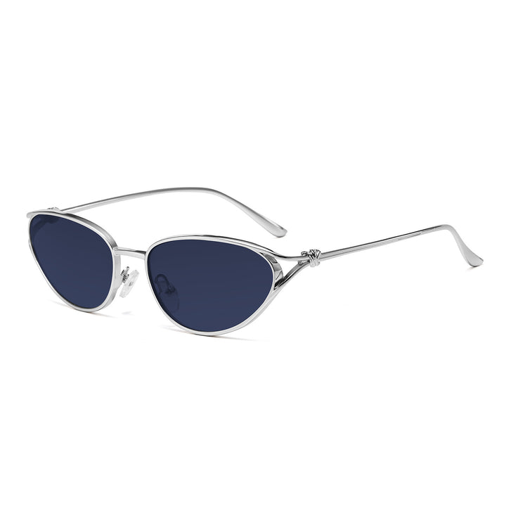 Cat-Eye Sunglasses with Elegant Metallic Accents Bowlift
