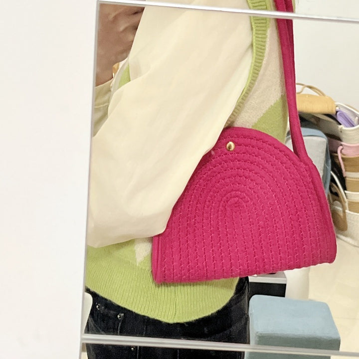 Women's fashionable shoulder bag with ribbed design Bowlift