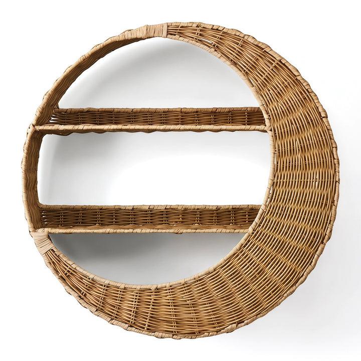 Wall shelf made of handcrafted willow material Bowlift