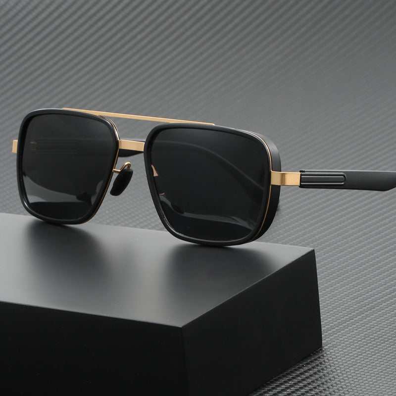 Ladies elegant square sunglasses with high-quality metal frame Bowlift