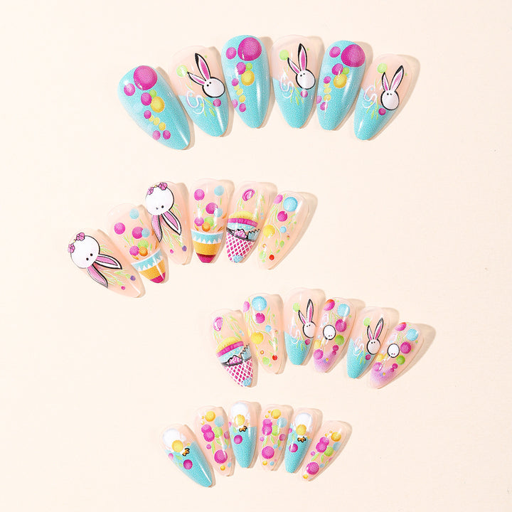 Decorative Easter-Themed Nail Art Extensions Bowlift