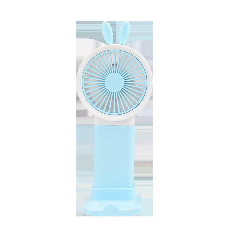 Unisex Cute Bunny-Themed Rechargeable Handheld Fan Bowlift