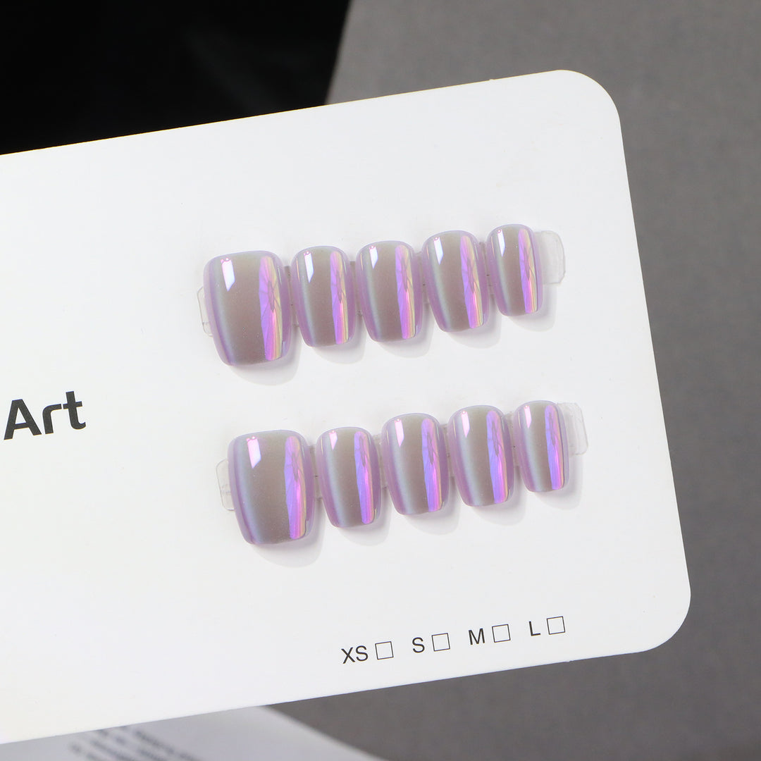 Elegant Glossy Press-On Nail Art Bowlift