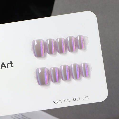 Elegant Glossy Press-On Nail Art Bowlift