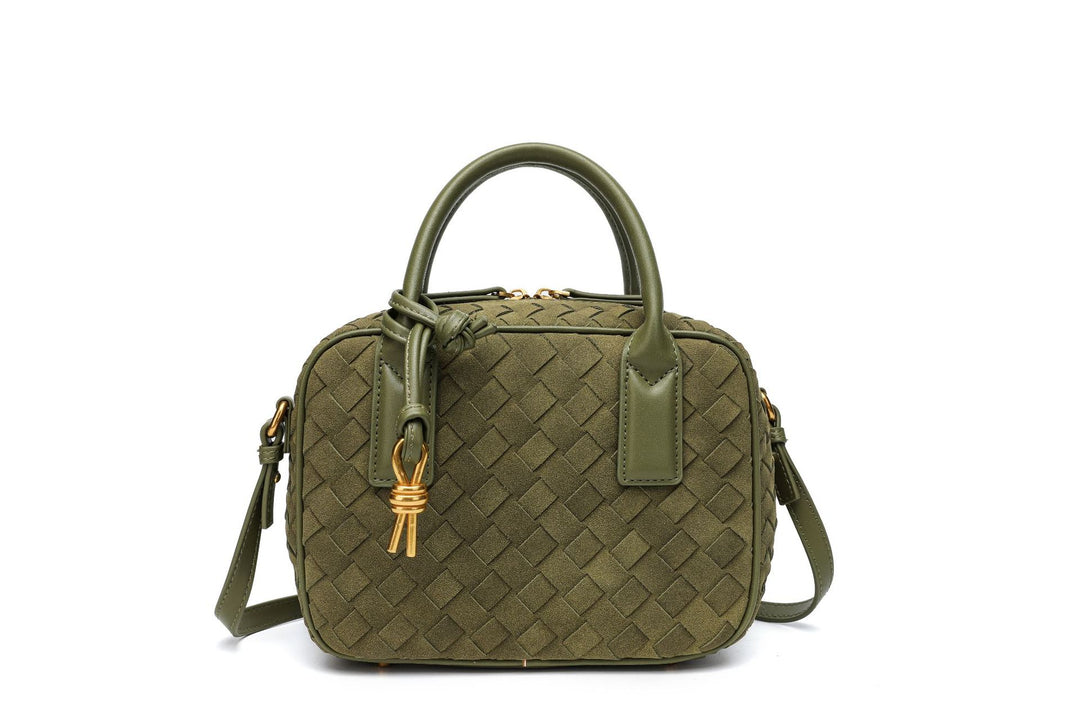 Textured Leather Boutique Handbag Bowlift