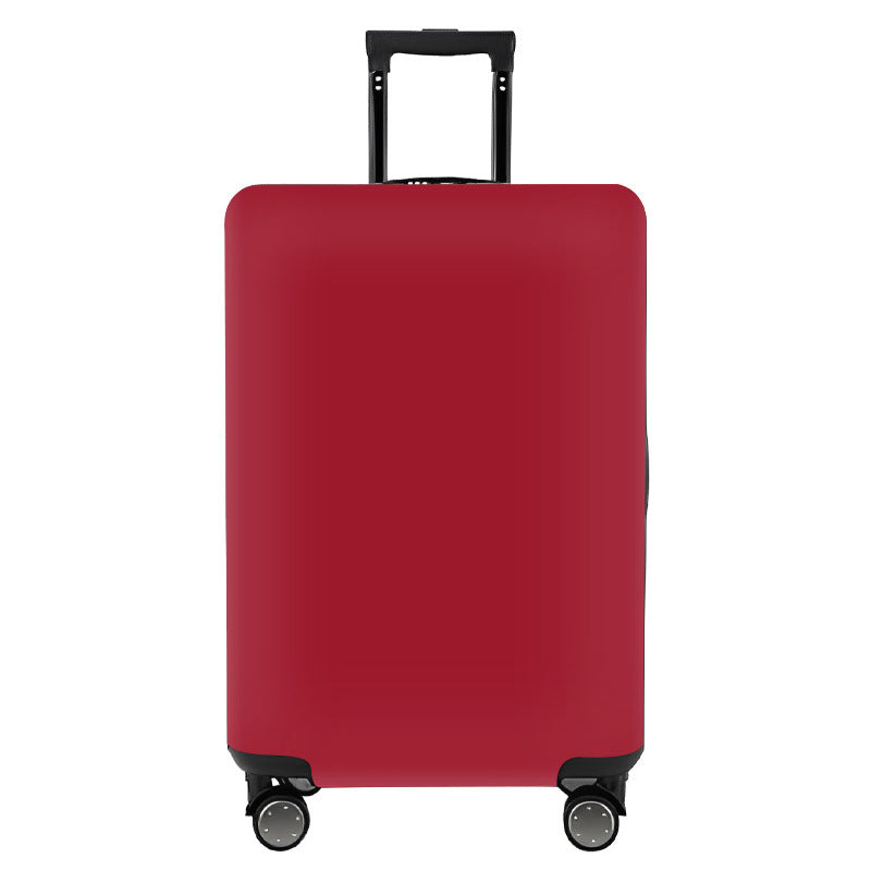 Unisex nan elastic motif suitcase cover made of stretchable polyester with handle and wheel openings Bowlift