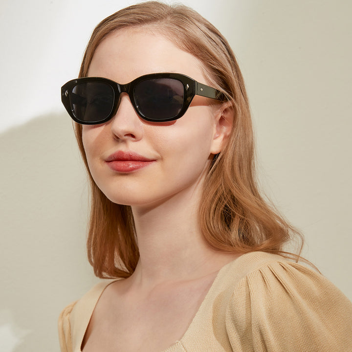 Women's stylish square sunglasses with high-quality tortoiseshell frame Bowlift