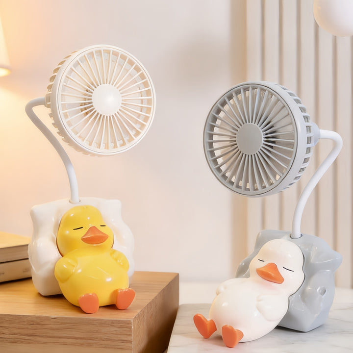 Ladies Funny USB Table Fan with Animal Design Bowlift