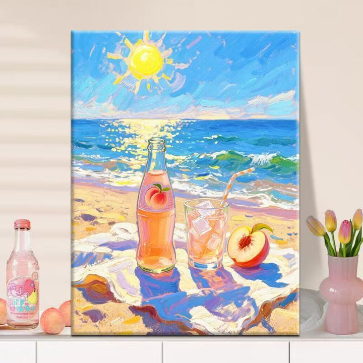 Vibrant Beach-Themed Canvas Art Bowlift