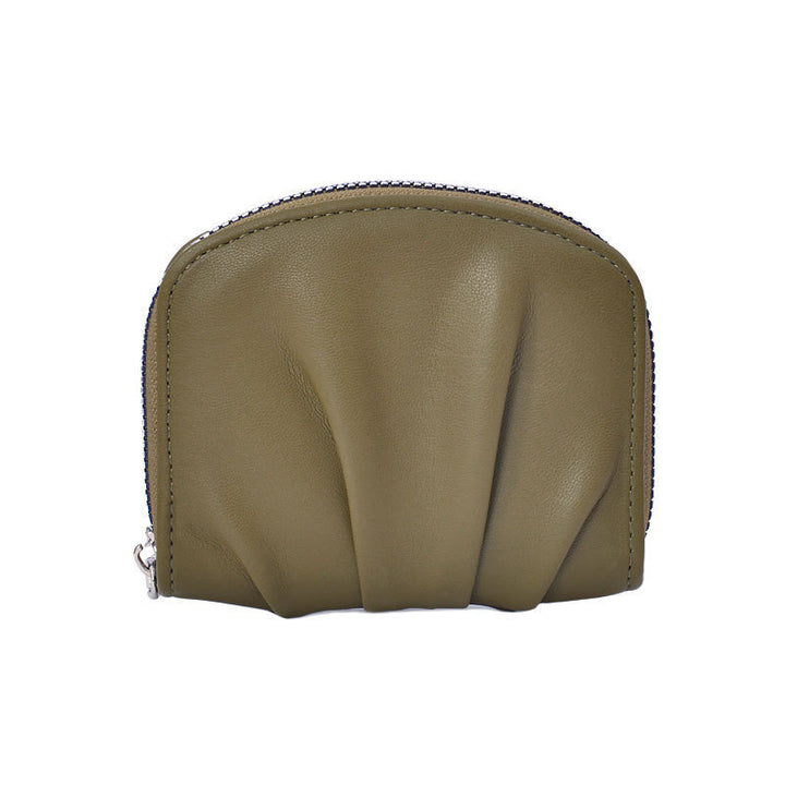 Sophisticated Textured Leather Coin Pouch Bowlift