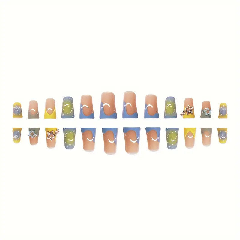 Decorative Star-Embellished Nail Art Bowlift