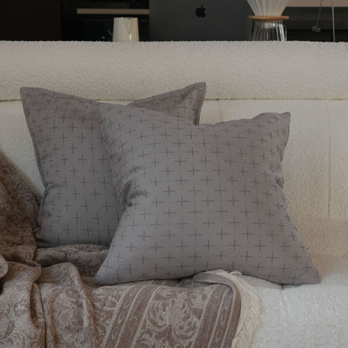 Geometric Pattern Textured Throw Pillow