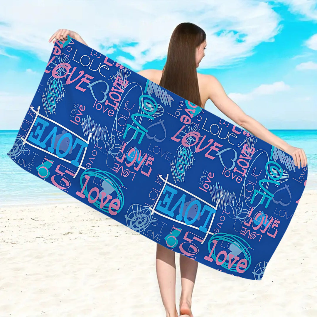 large beach towel with colorful butterfly design Bowlift