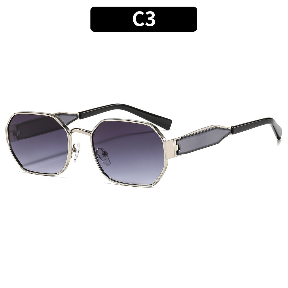 Stylish Hexagonal Frame Sunglasses