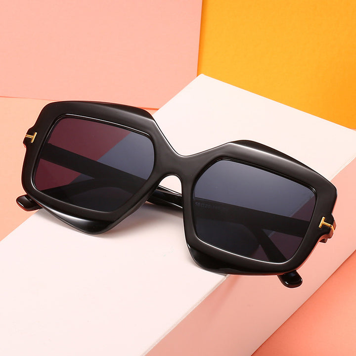 Bold Patterned Hexagonal Sunglasses Bowlift