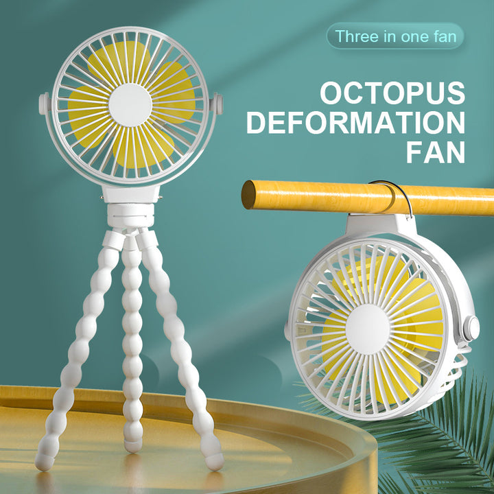 Unisex compact flexible hand and table fan with flexible tripod Bowlift