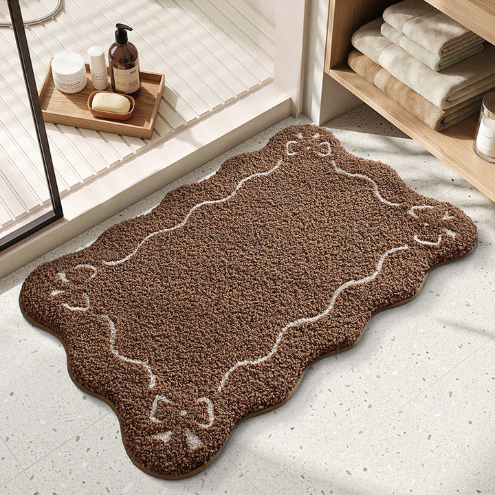 Decorative Scalloped Bath Mat Bowlift