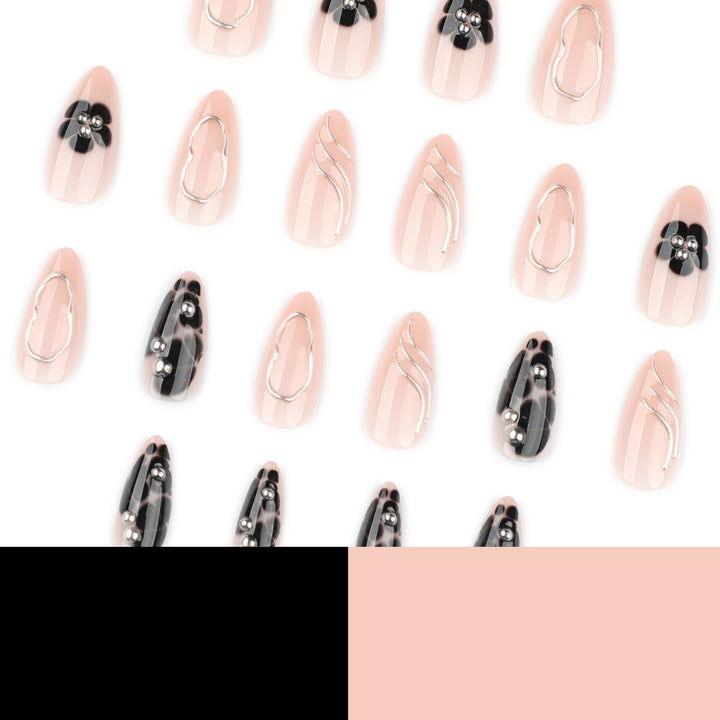 Creative Nail Art with Glitter Accents Bowlift