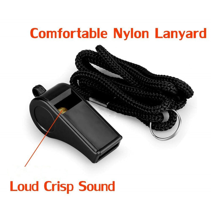 Professional pea whistle with braided lanyard Bowlift