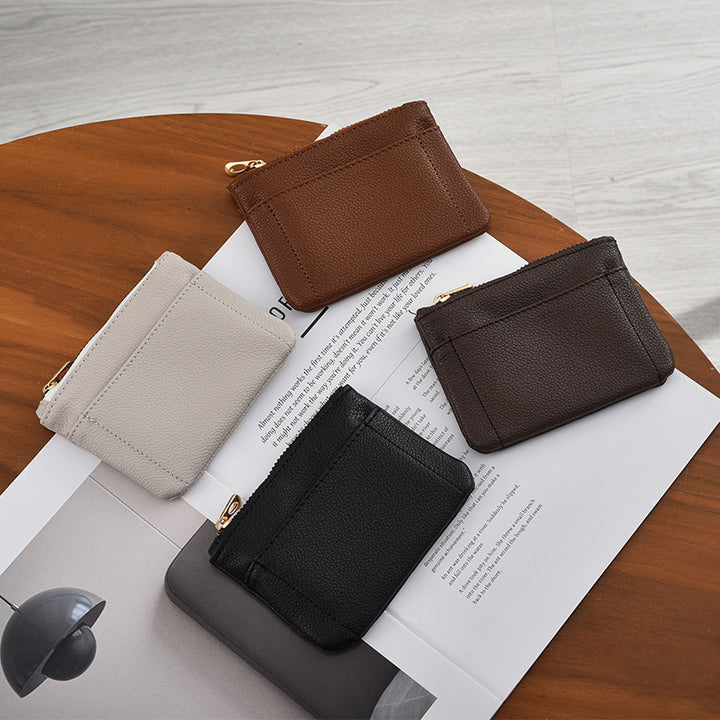 Premium Textured Leather Card Holder Bowlift