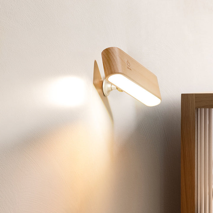 Walnut-Finish Magnetic LED Desk Task Lamp Bowlift