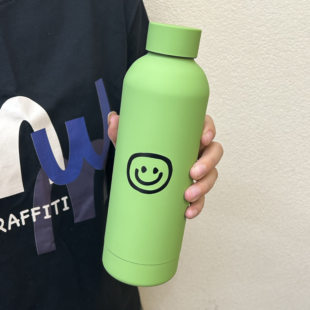 Women's Insulated Bottle with Cheerful Smiley Design Bowlift