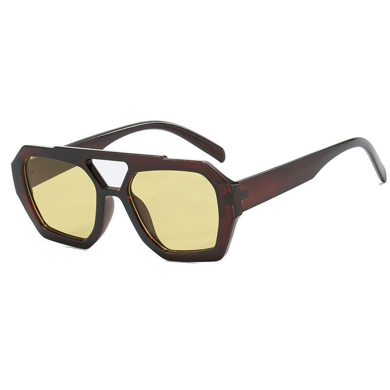Women's geometric sunglasses made of durable plastic with polarized lenses Bowlift