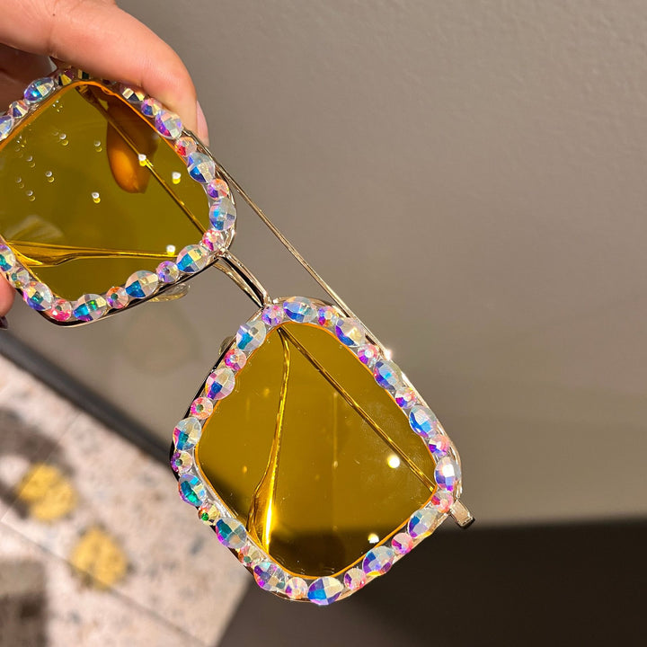 Women's Exclusive Sunglasses with Crystal Accents Bowlift