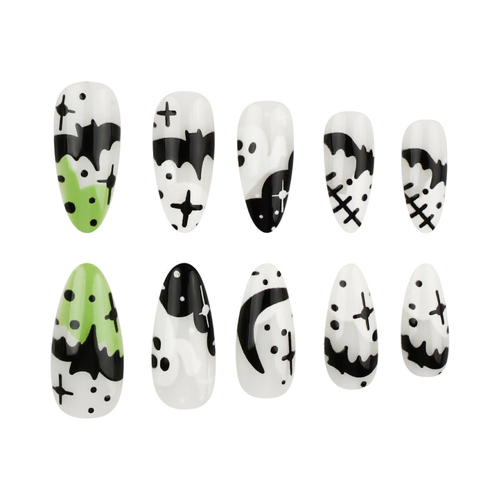 Creative Halloween-Themed Press-On Nail Art Bowlift