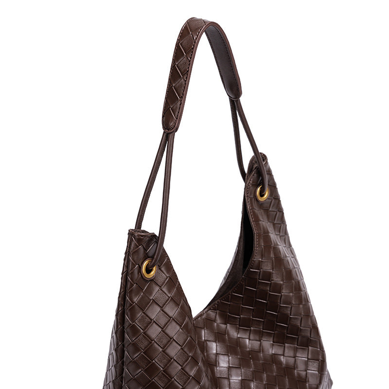 Stylish Woven Hobo Handbag Bowlift