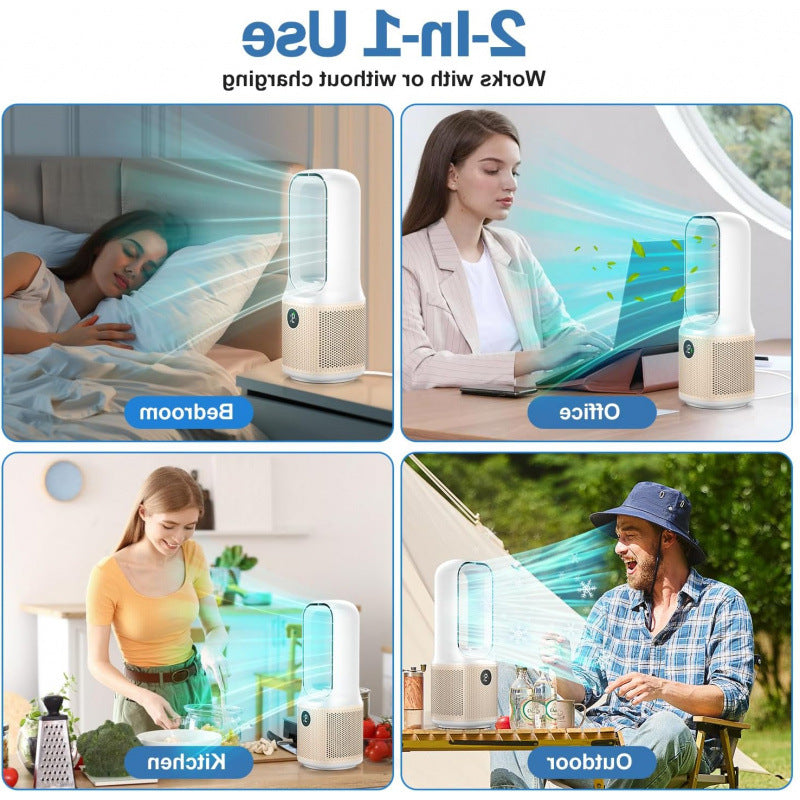 Unisex Portable Tower Fan with Innovative Wireless Technology Bowlift
