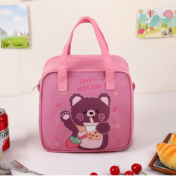 Children's Insulated Bear-Themed Lunch Bag Bowlift
