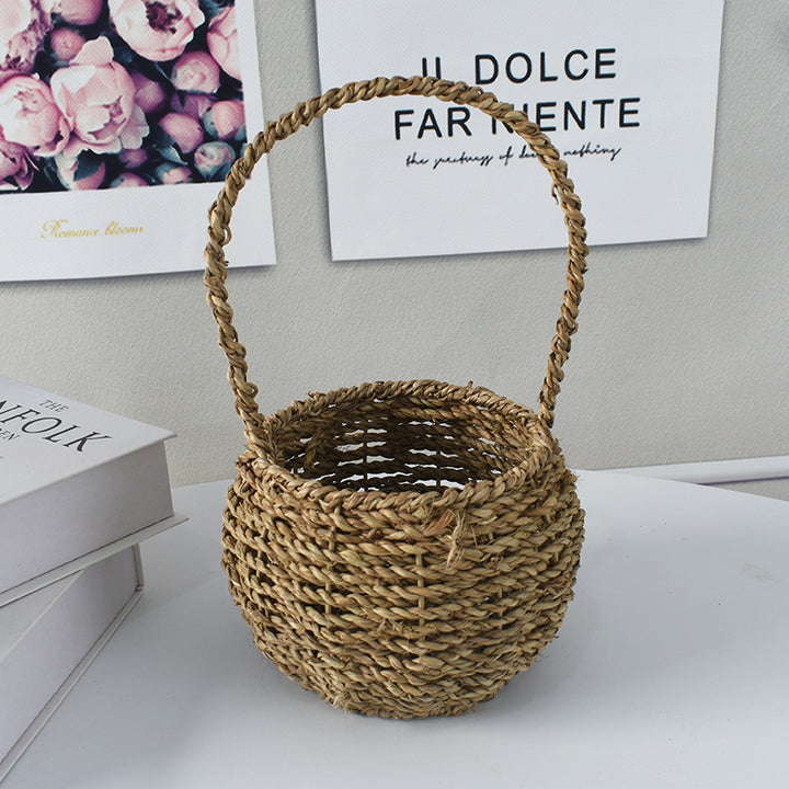 Handwoven Decorative Flower Basket Bowlift