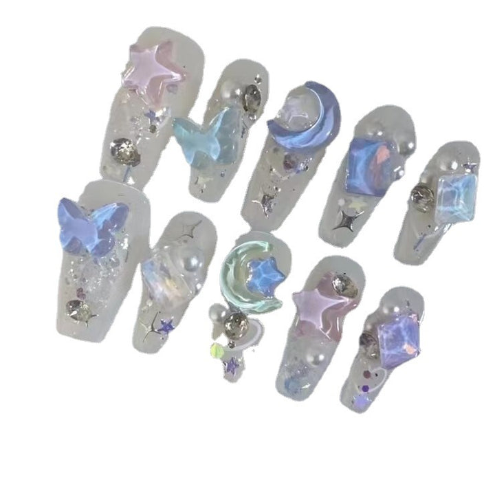 Artistic 3D Butterfly Press-On Nail Set Bowlift